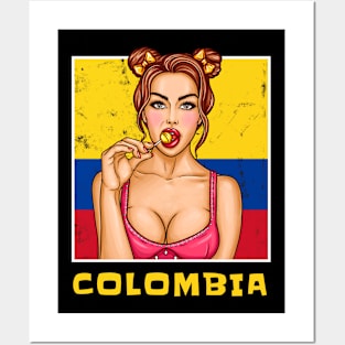 Proud Colombia Flag, Colombia gift heritage, Colombian girl Boy Friend Posters and Art